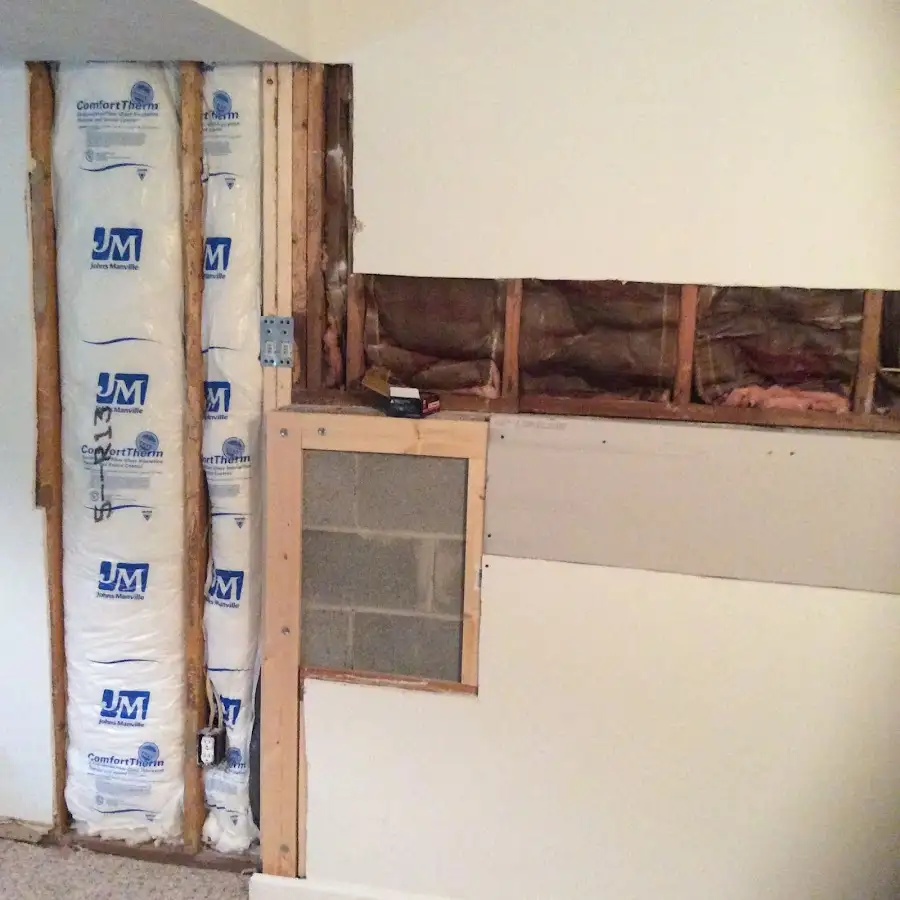 Wall insulation replacement during Basement Flood Cleanup in Melvindale